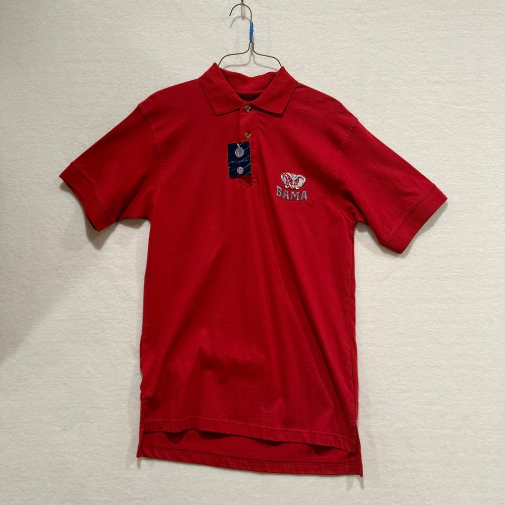 BMOC Alabama Crimson Tide Bama Polo Shirt Mens Small Red Cotton NWT NCAA